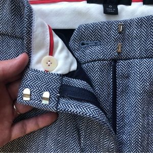 J. Crew Hayden Herringbone Kickout Crop Pants Cotton Linen 6